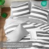 3Pcs Stripe Pattern Soft & Fluffy Comforter Set, Lightweight Fabric Trendy Design Bed Set with Matching Shams for Year-Round Use - 4 of 4