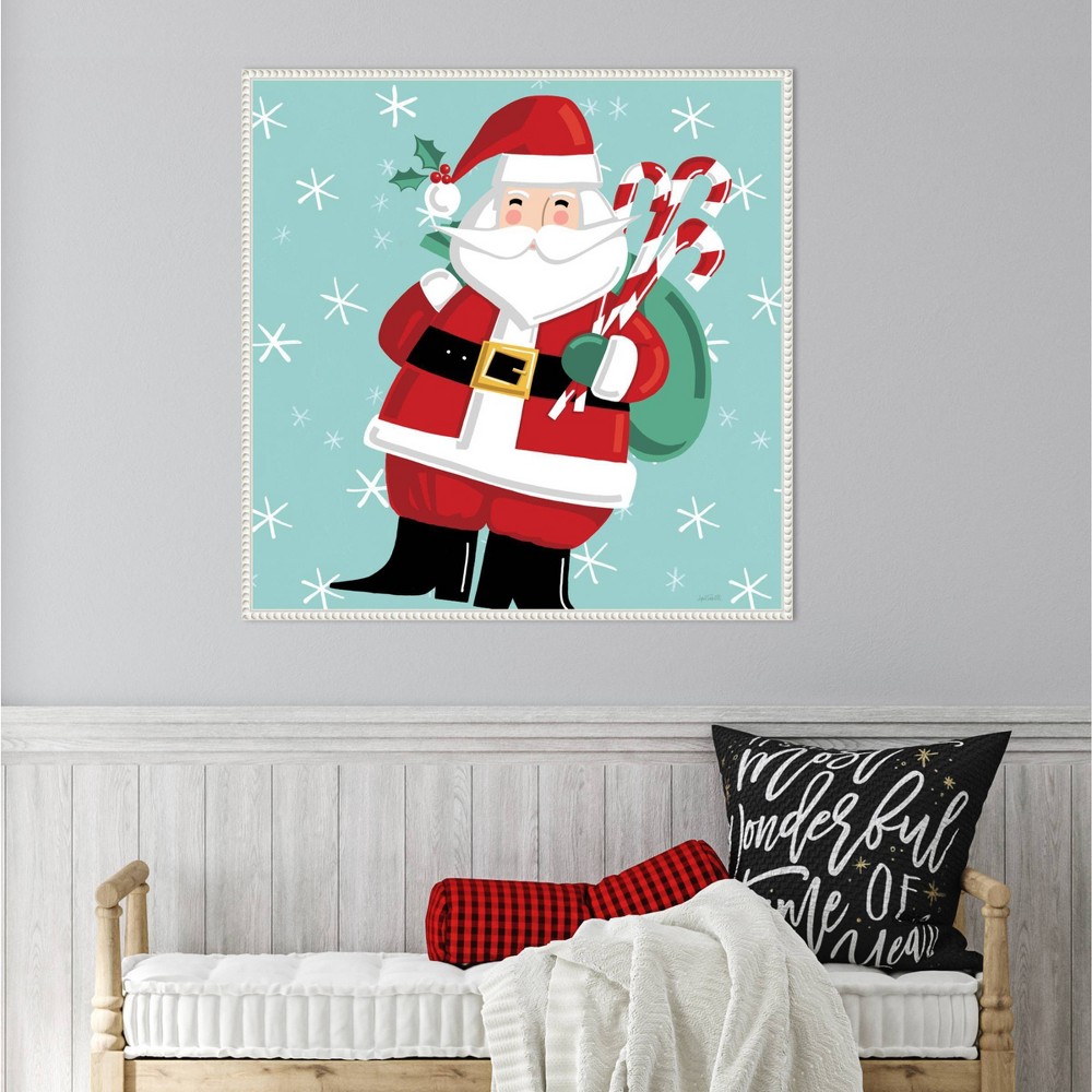 Photos - Other Decoration Amanti Art 30"x30" Festive Christmas I by Anne Tavoletti Framed Canvas Wall Art Print