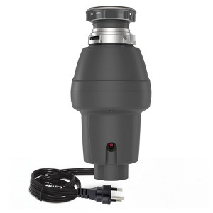 Garvee Garbage Disposal 1 HP, Continuous Feed Food Waste Disposer with Air Switch & Flange Seal, Stainless Steel Garbage Disposer - 1 of 4