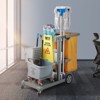 VEVOR Cleaning Cart, 3-Shelf Commercial Janitorial Cart, 200 lbs Capacity Plastic Housekeeping Cart, with 25 Gallon PVC Bag, 47" x 20" x 38.6" - 2 of 4