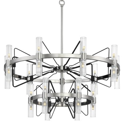 George Kovacs Mass Transit 35" Wide Brushed Nickel 30-Light LED Pendant