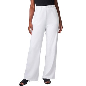 Jessica London Women's Plus Size Soft Ease Wide Leg Pant - 1 of 4