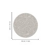 LunaLulinlk Sliver CURVE Line Leaf design41" x - 41" Round Rug - 3 of 4