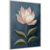 Amanti Art Floral on Blue by Tradelink Inhouse Artist Framed Canvas Wall Art - 2 of 4