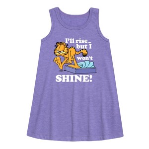 - Garfield - Rise But Won't Shine Graphic Sleeveless Aline Dress - 1 of 3