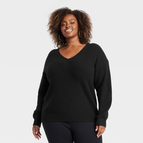 Black V Neck Sweater hotsell