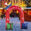 ACEPANO 108.30 in. H Christmas Inflatable Outdoor Arch Decoration with Santa Claus Sleigh Ride For Garden, Lawn & Party-Red - 2 of 4