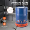 VEVOR Metal Drum Heater,1200 Watt 5 inch Width, Pail Heating Band for 55 Gallon Barrel,86-302℉ Adjustable Thermostat, Silicone,FCC Listed,Blue&Orange - 3 of 4