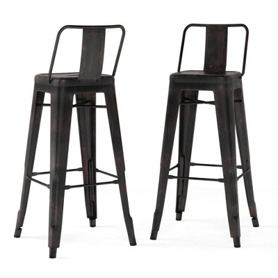 Set of 2 Josephine Metal Counter Height Barstools - WyndenHall