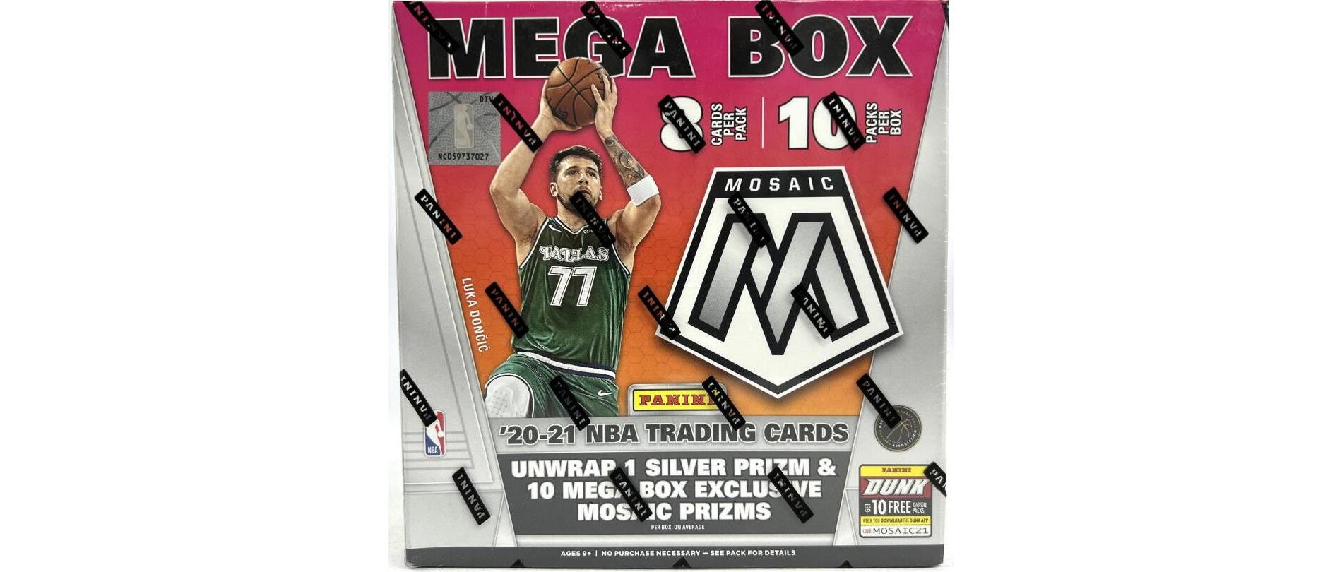 2020-21 Panini Mosaic Basketball Mega 80-Card Box (Pink Fluorescent Prizms!)
