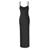 Clearlove Women's 2025 Maxi Dress Spaghetti Strap Slip Bodycon Dress Cowl Neck Slim Long Dresses - 3 of 4