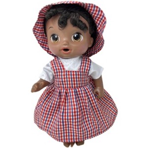 Doll Clothes Superstore Handmade Red White Blue School Uniform For 14 Inch Baby Alive And Little Baby Dolls - 1 of 4