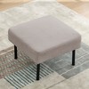 Airsurfer Square Taupe Ottoman Modern Minimalist Ottoman Footrest for Living Room Relaxation - 4 of 4