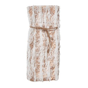 Saro Lifestyle Faux Fur With Brushed Metallic Foil Print Bottle Bag - 1 of 2
