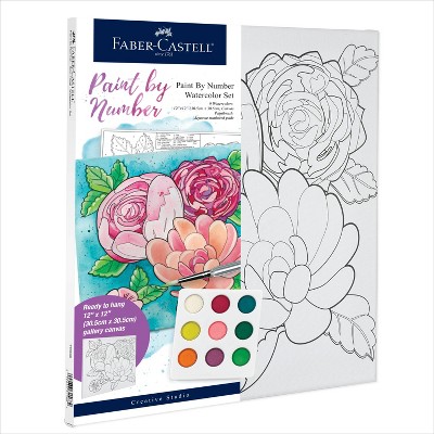 4pk Paint-by-number Canvas Board Kit Florals - Mondo Llama™ : Target