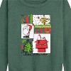 Women's - Peanuts - Be Bright Lightweight French Terry Wide Neck Long Sleeve Shirt - 2 of 4