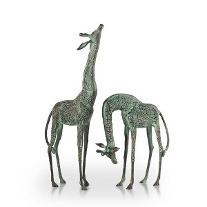 SPI Home Treetopper Giraffes Garden Sculpture – Metal Safari-Inspired Outdoor Accent - 1 of 3