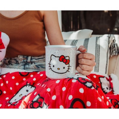 Hello Kitty Speckled Ceramic Camper Mug, 20 Ounces