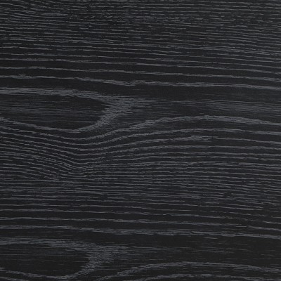 Delano Black Oak Veneer 2-Drawer Nightstand with Gold Knobs