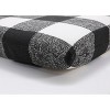 Anderson Rounded Corners Outdoor Chair Cushion Black - Pillow Perfect: Weather-Resistant Patio Seat with Ties - image 2 of 4