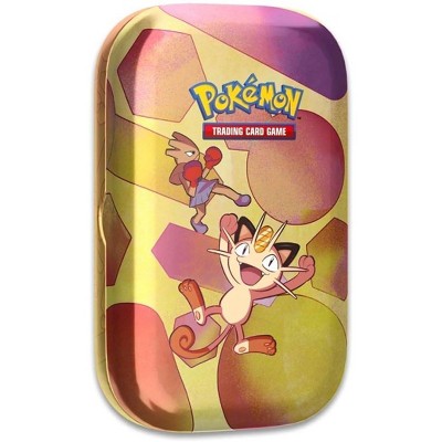 Pokemon TCG: Scarlet & Violet—151 Mini Tin – Meowth and Hitmonchan (2 Booster Packs, 1 Coin & 1 Art Card)