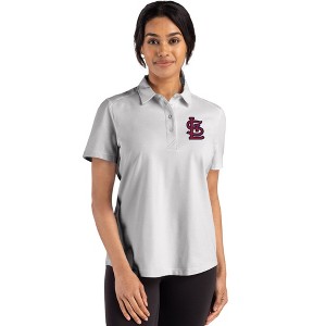 St Louis Cardinals Cutter & Buck Advantage Refresh Epic Confidence Recycled Womens Tri-Blend Pique Polo - Concrete - X Small - 1 of 1