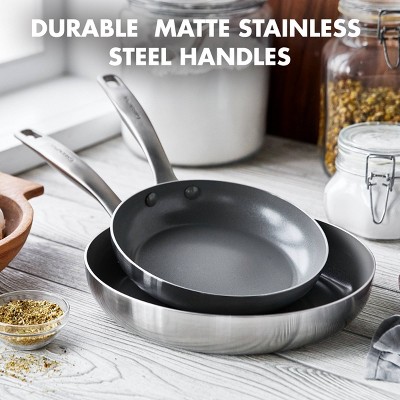Chatham Stainless Steel Ceramic Nonstick 2-Piece Fry Pan Set