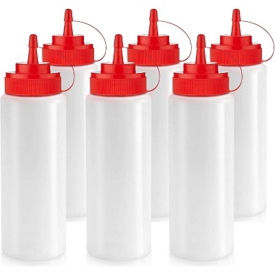 Condiment Squeeze Bottles for Sauces, 3 Pack 12 oz Leak Proof Oil and Syrup Dispensers