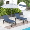 Outsunny 2-Piece Patio Chair Cushions with Back, 72" x 21" x 3" Replacement Cushions with Ties for Outdoor Lounge Chair - 2 of 4