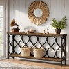 Tribesigns 70.9" Industrial Console Sofa Table, 2-Tier Entryway Accent Table for Living Room, Hallway, Entry, Rustic Brown - 4 of 4