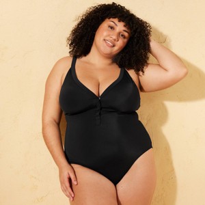 Andie Swim Women's Ipanema One Piece Swimsuit - Black 3X : Target