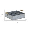 HomeRoots 12" Silver Galvanized Metal Box - 3 of 4