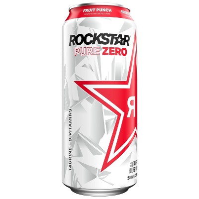 Rockstar Pure Zero Fruit Punch Energy Drink - 16 fl oz can