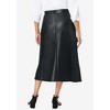 Jessica London Faux Leather Midi Skirt - 3 of 4