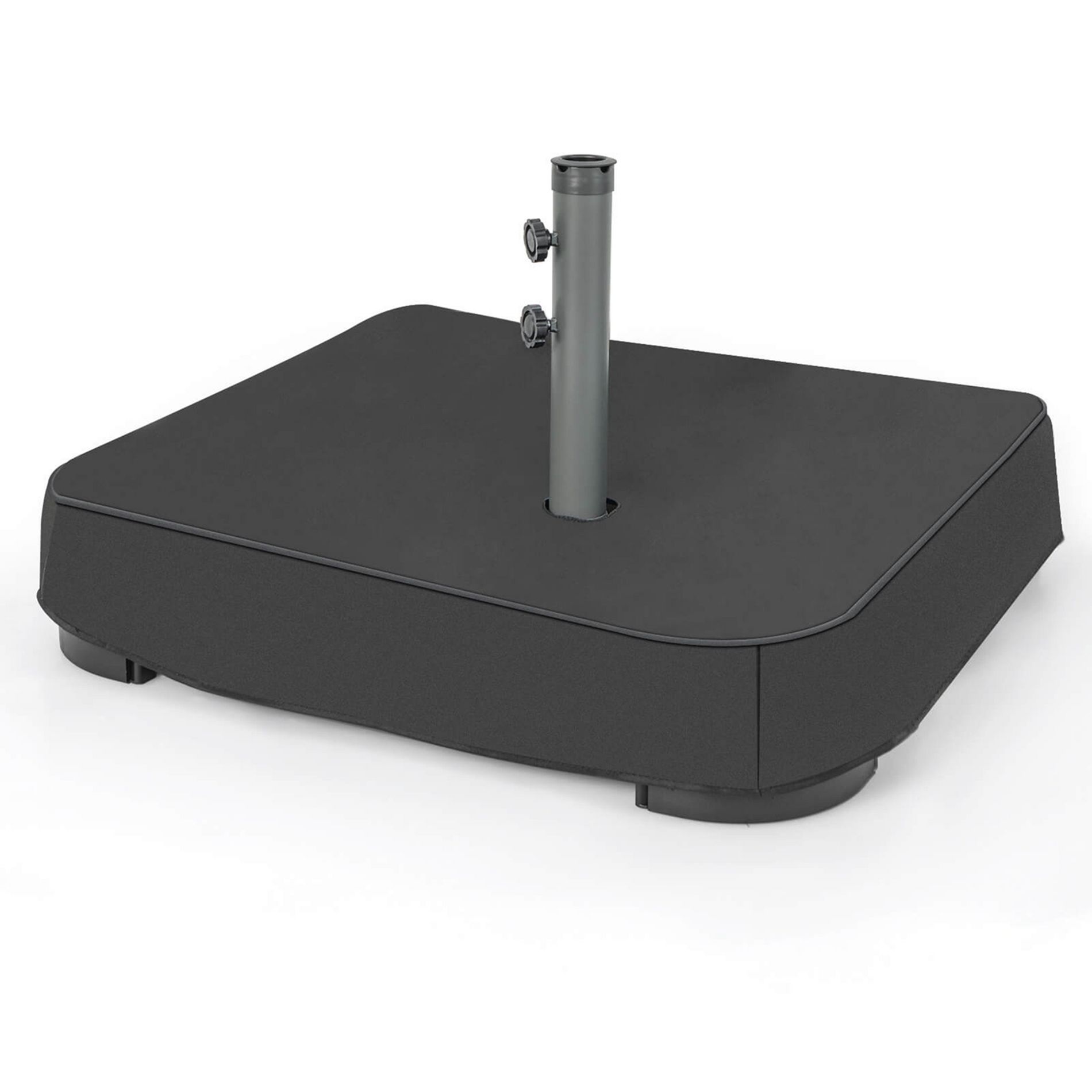 Costway Patio Market Offset Umbrella Stand Holder Base Sand Filled Sandbags 220lbs Black