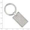 Black Bow Jewelry Stainless Steel Polished and Textured Rectangle Key Chain - image 2 of 3