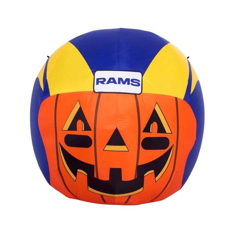 NFL Los Angeles Rams Inflatable Jack O' Helmet, 4 ft Tall, Orange, 3 of 6