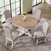 NicBex Round Dining Room Table Set for 4 Extendable Dining Room Table with MDF Tabletop and 4 Upholstered Chairs for Kitchen - 3 of 4