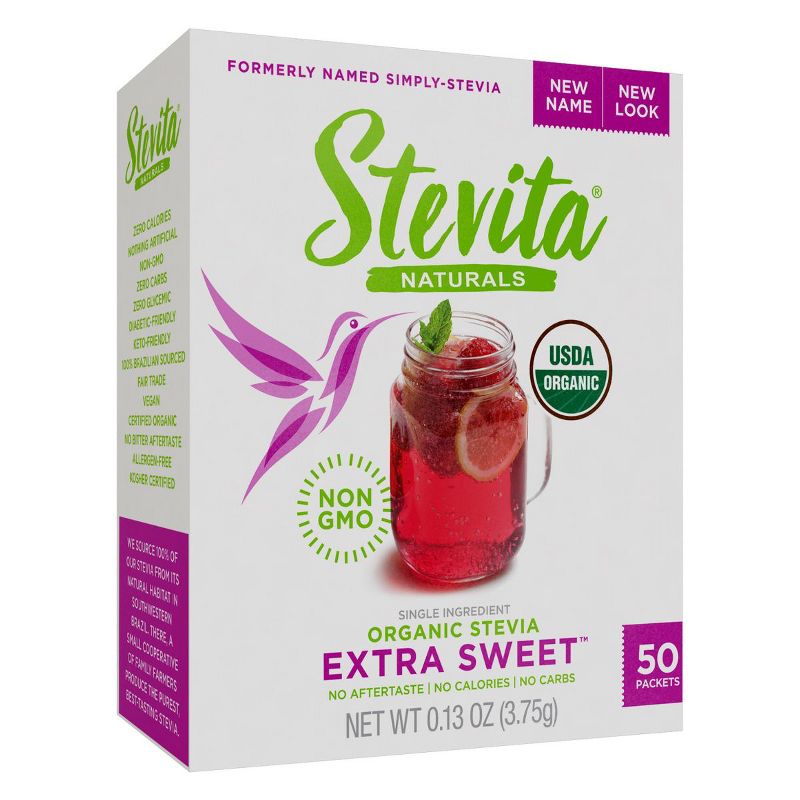 Stevita Organic Extra Sweet Stevia Packets - .13 oz, 1 of 7