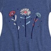 Girls' - Instant Message - Red White Blue Daisies Fit & Flair Cap Sleeve Graphic Dress - 2 of 4