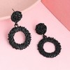 SOHI Women's Onyx Black Corroded Drop Earrings - 2 of 4