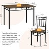 Dyonery 5-Piece Dining Table Set for 4, Kitchen Table and Chairs with Sturdy Metal Frame, Space-Saving Design, Modern Dining Room Furniture - 2 of 4