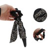 Unique Bargains Elegant Double-layer ribbon Scrunchies Hair Elastic Band 1 Pc - 2 of 4