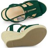 Allegra K Women's Platform Heels Slingback Zipper Wedge Sandals - 4 of 4