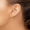 Black Bow Jewelry 3mm, Round Mesh Hoop Earrings in 14k Yellow Gold, 20mm (3/4 Inch) - 3 of 4