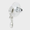 Silver Plated Pearl Bezzled Cubic Zirconia Dangle Stud Earring Set 3pc - A New Day™: Brass, Nickel-Free, Gift Box Included - 3 of 3