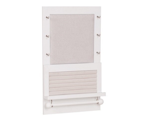 Grayson Wall Mounted Jewelry Organizer White - 88 Main&#174;