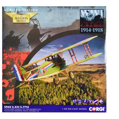 SPAD S.XIII Aircraft "Foucaucourt Aerodrome, France" 1918 US Army Air Service "The Aviation Archive" 1/48 Diecast Model by Corgi