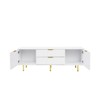 Syemin TV Stands and Consoles Wood Modern Warm White TV Cabinet for 60 Inch TV for Living Room Bedroom, White, 63.00"*15.75"*21.65" - 4 of 4