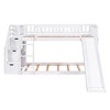 PAGED Full Size Loft Bed with Desk Simple Modern Wooden Bed Frame with Storage Drawers, LED and Inclined Ladder for Bedroom - 4 of 4